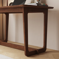 51.2" Minimalist Solid Wood Writing Desk with Rounded Corners