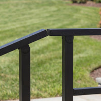 68.5" Modern Matte Black Stair Banister (Set of 2)