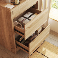 17.7" Smart Wood Nightstand with Hidden Gun Drawer & RFID Lock