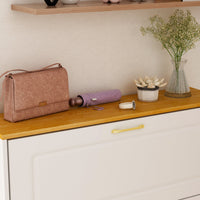 Modern Shoe Storage Cabinet with 3 Compartments & 1 Locker Shoe Cabinet Organizer for Entryway