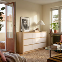 63” Wide Modern Minimalist 9-Drawer Dresser & Storage Sideboard