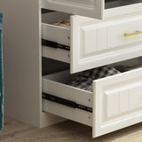 Wardrobe Heavy Duty Clothes Closet Storage Cabinet Armoire with Metal Handles for Small Living