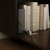 71.7" Modern Brown Minimalist TV Stand with Hidden Storage