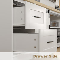 94.5" Modern White Extra Long Barn Door TV Stand with 4 Drawers, Sliding Doors and Adjustable Shelves