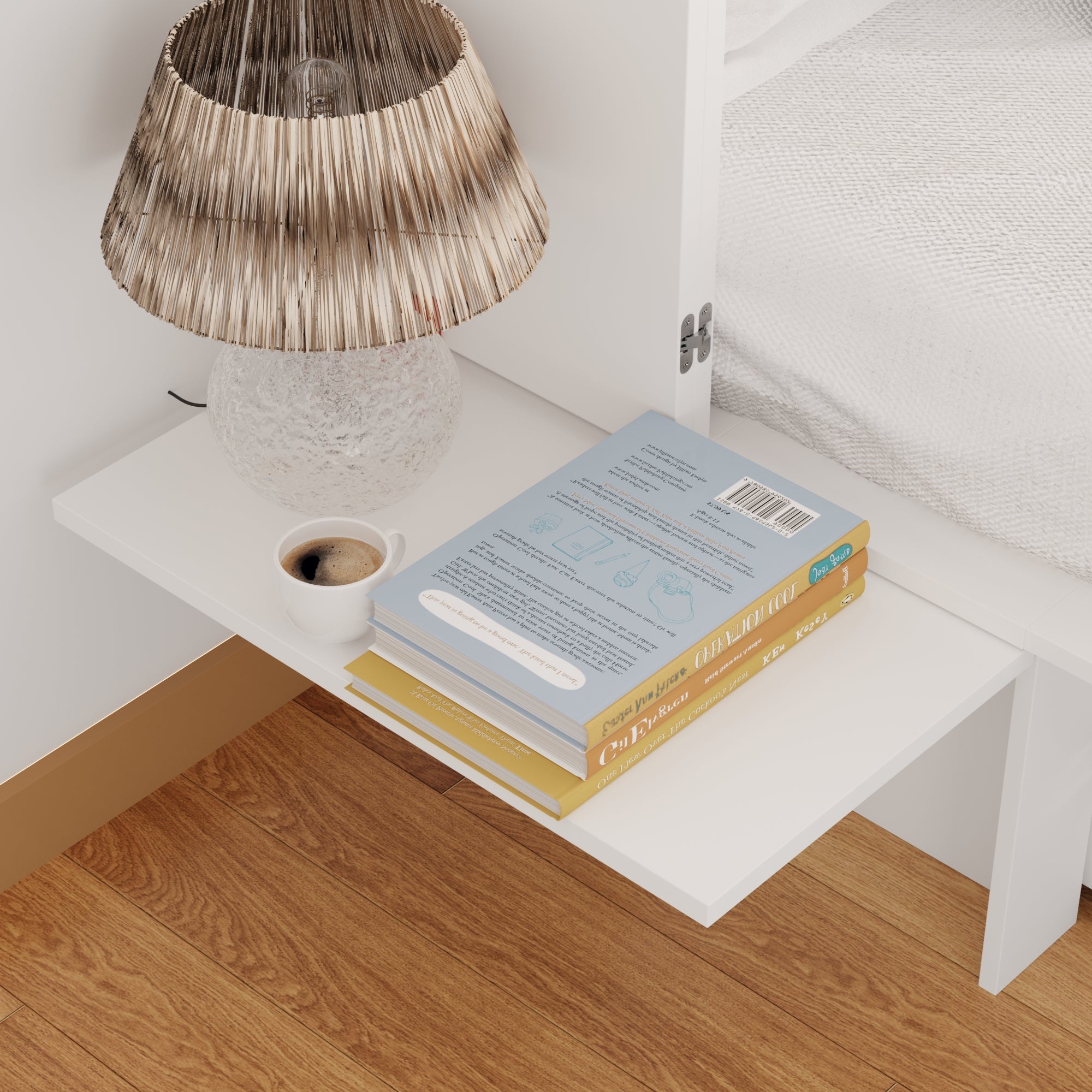 Fold Out Murphy Bed With Nightstands And White Finish