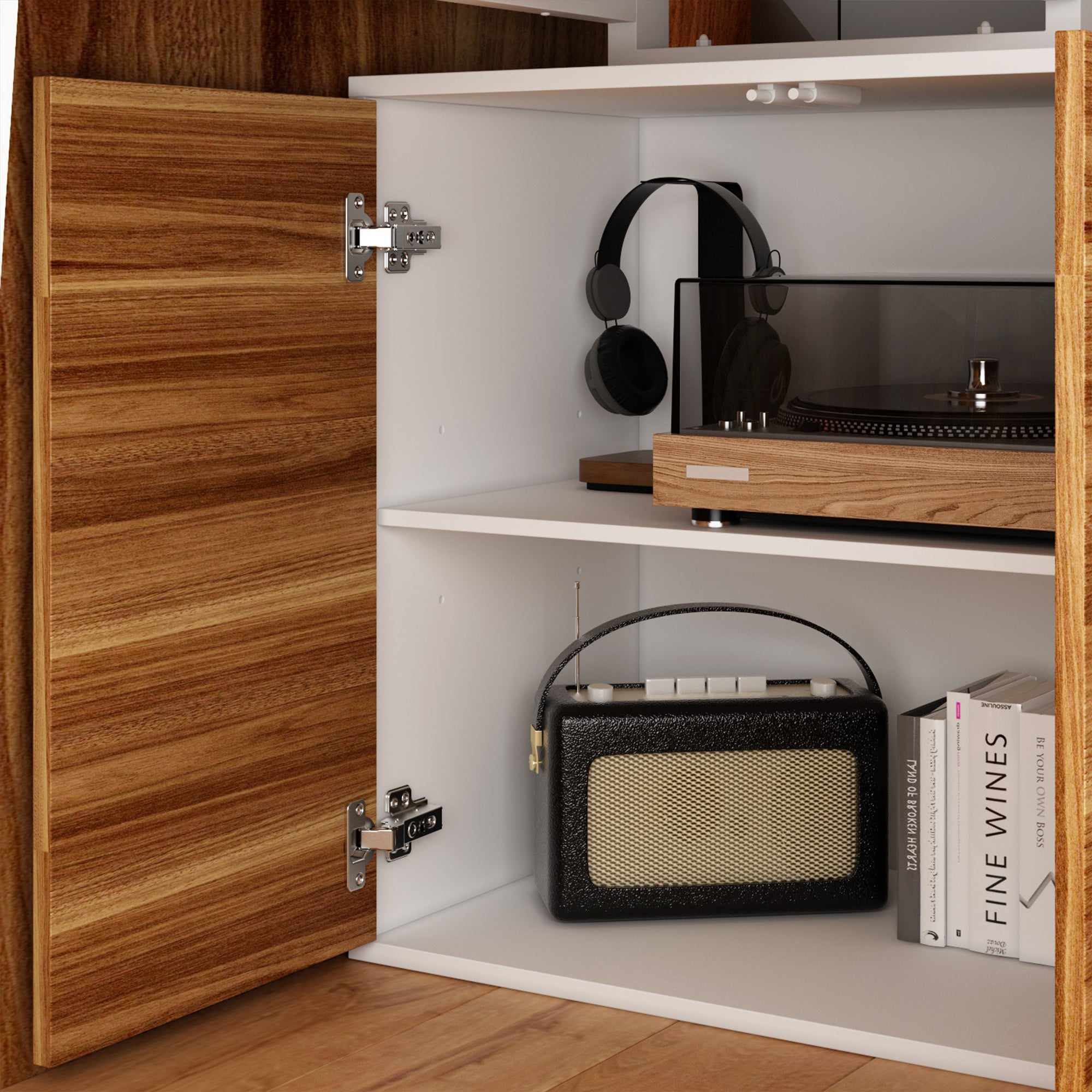 L-Shaped Corner Computer Desk with Drawers Brown Wood Grain