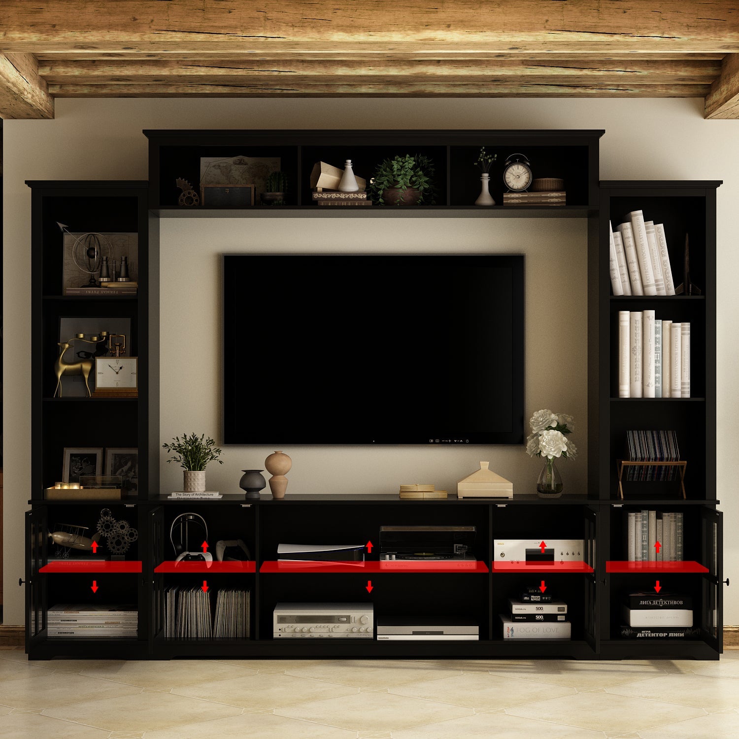 TV Bench Large Entertainment Center