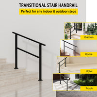 40.4" Minimalist Satin Black Stair Banister with Adjustable Angle