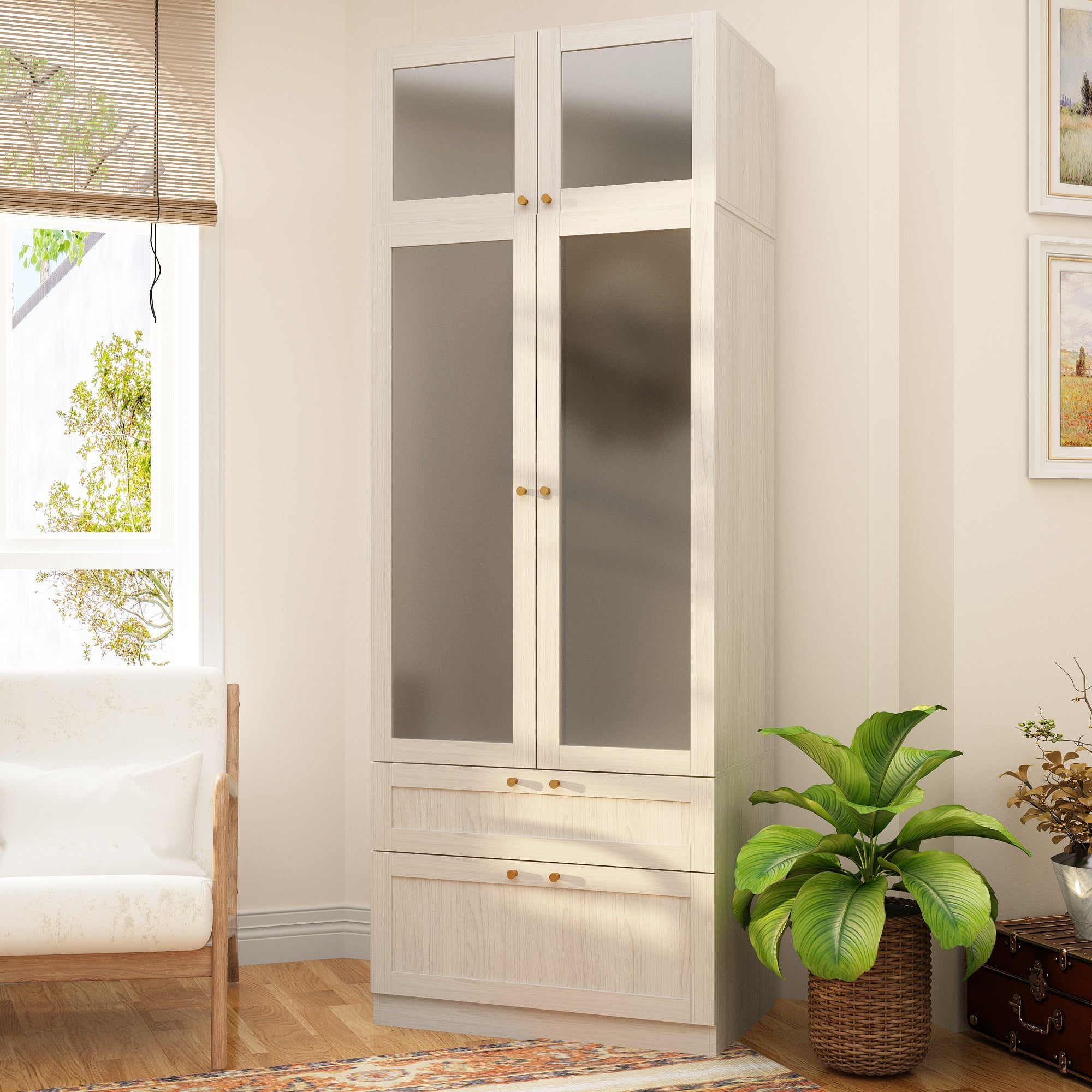 Solid + Manufactured Wood Armoire