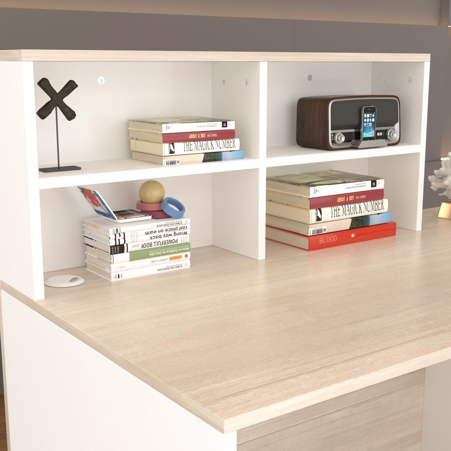 Reception Desk with Counter & Filing Cabinets for Checkout & Retail