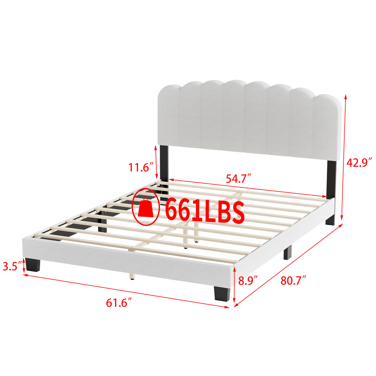 Low Profile Platform Bed With Modern Design