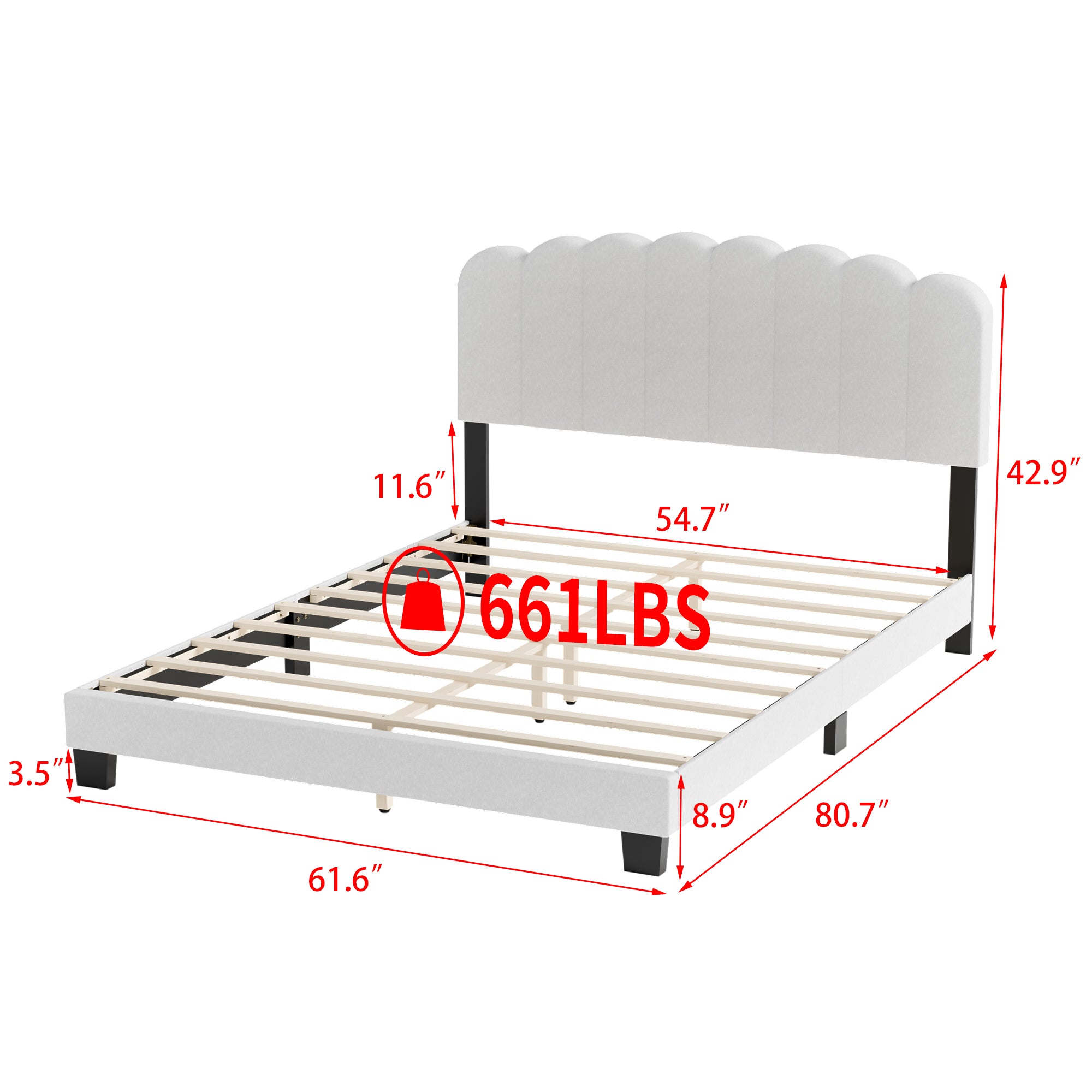 Low Profile Platform Bed With Modern Design