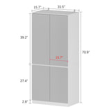 31.5 inches Modern White Entryway Cabinet with Spacious Drawers - Sleek Design