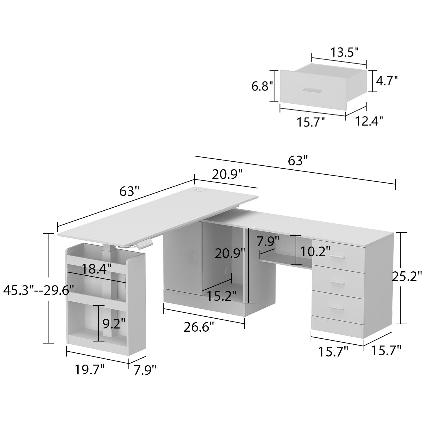 Ergonomic Home Office Sit Stand Up Desk With Memory Preset Controller