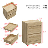 17.7" Smart Wood Nightstand with Hidden Gun Drawer & RFID Lock