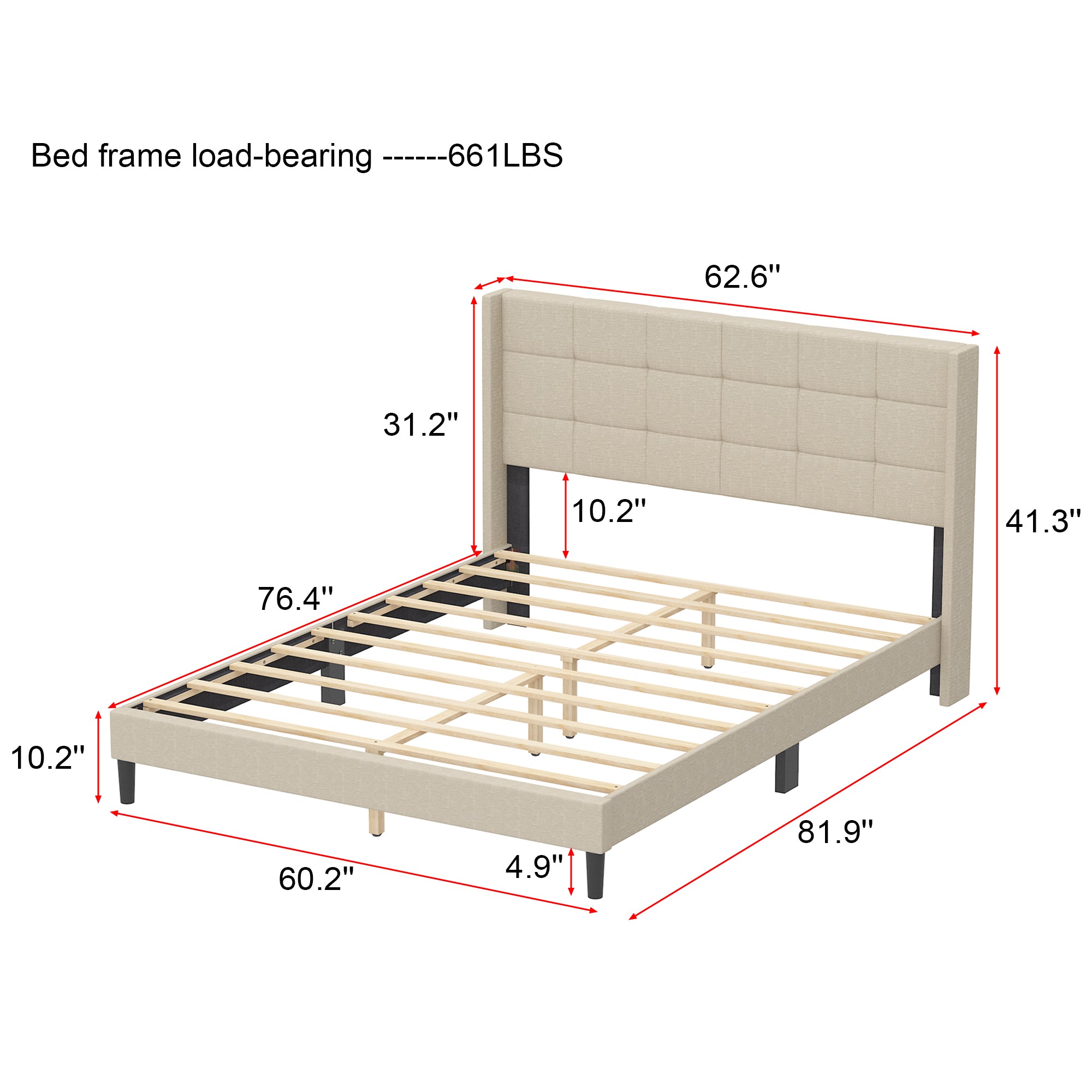 Low Profile Platform Bed With Modern Design