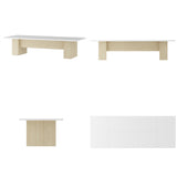 118.1 inches Modern White 12-Person Dining Table