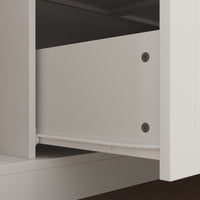 63" Modern Natural Wardrobe with 3-Color Lights and Glass Doors