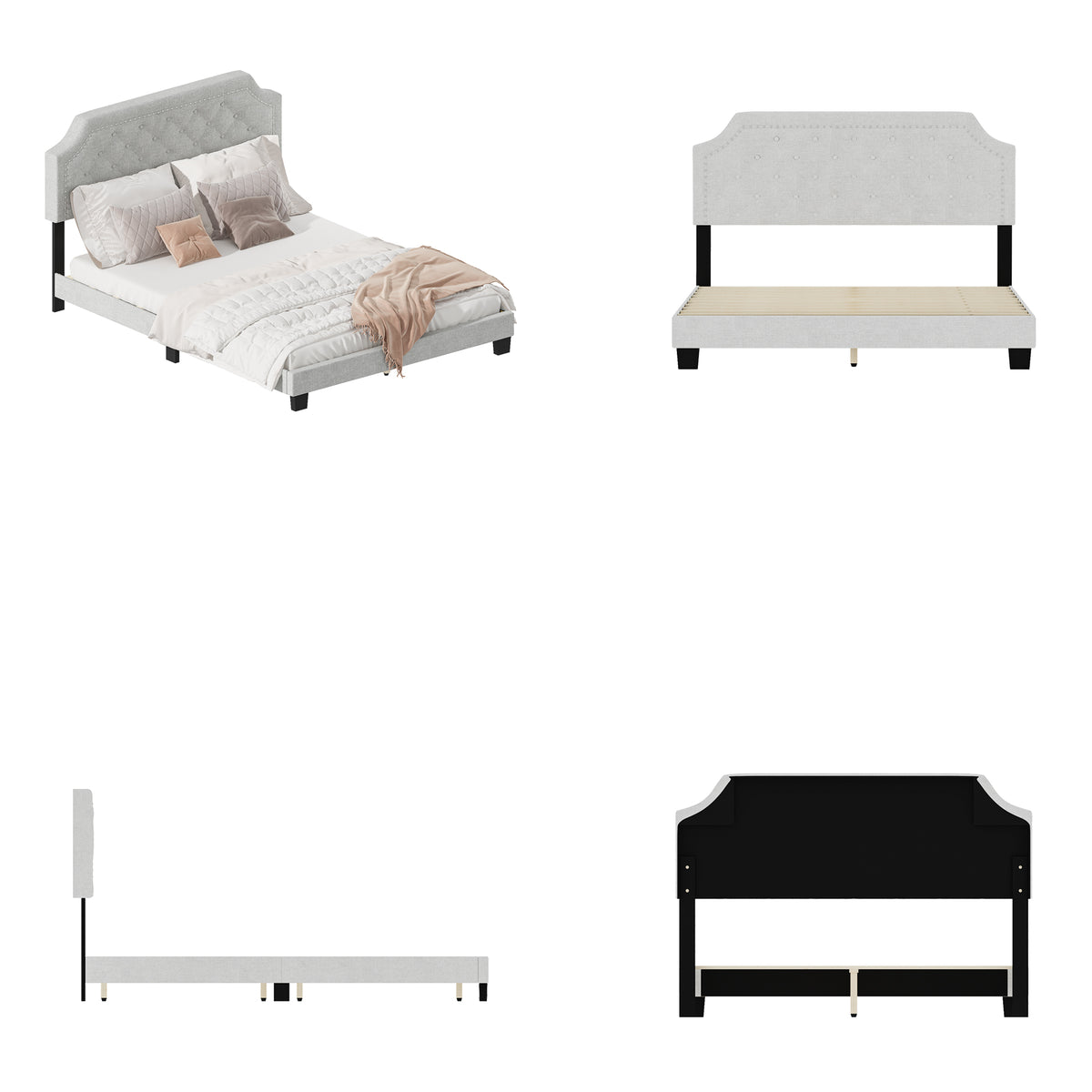 Low Profile Platform Bed With Modern Design
