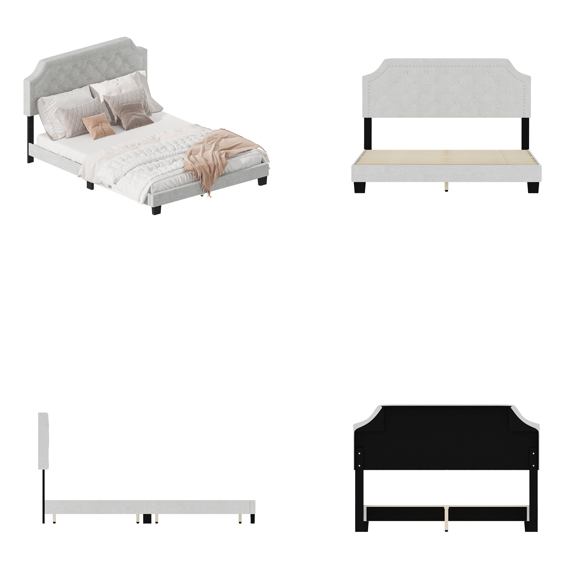 Low Profile Platform Bed With Modern Design