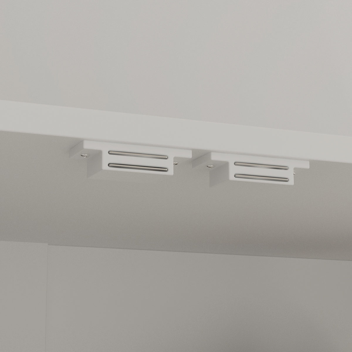 White Lacquer Bookcase Display Cupboard with 2 Glass Doors