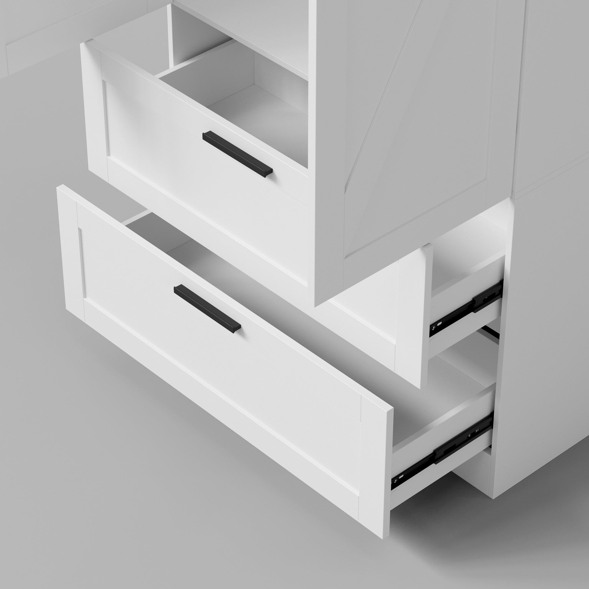 White Armoire with 2 Doors and 2 Drawers