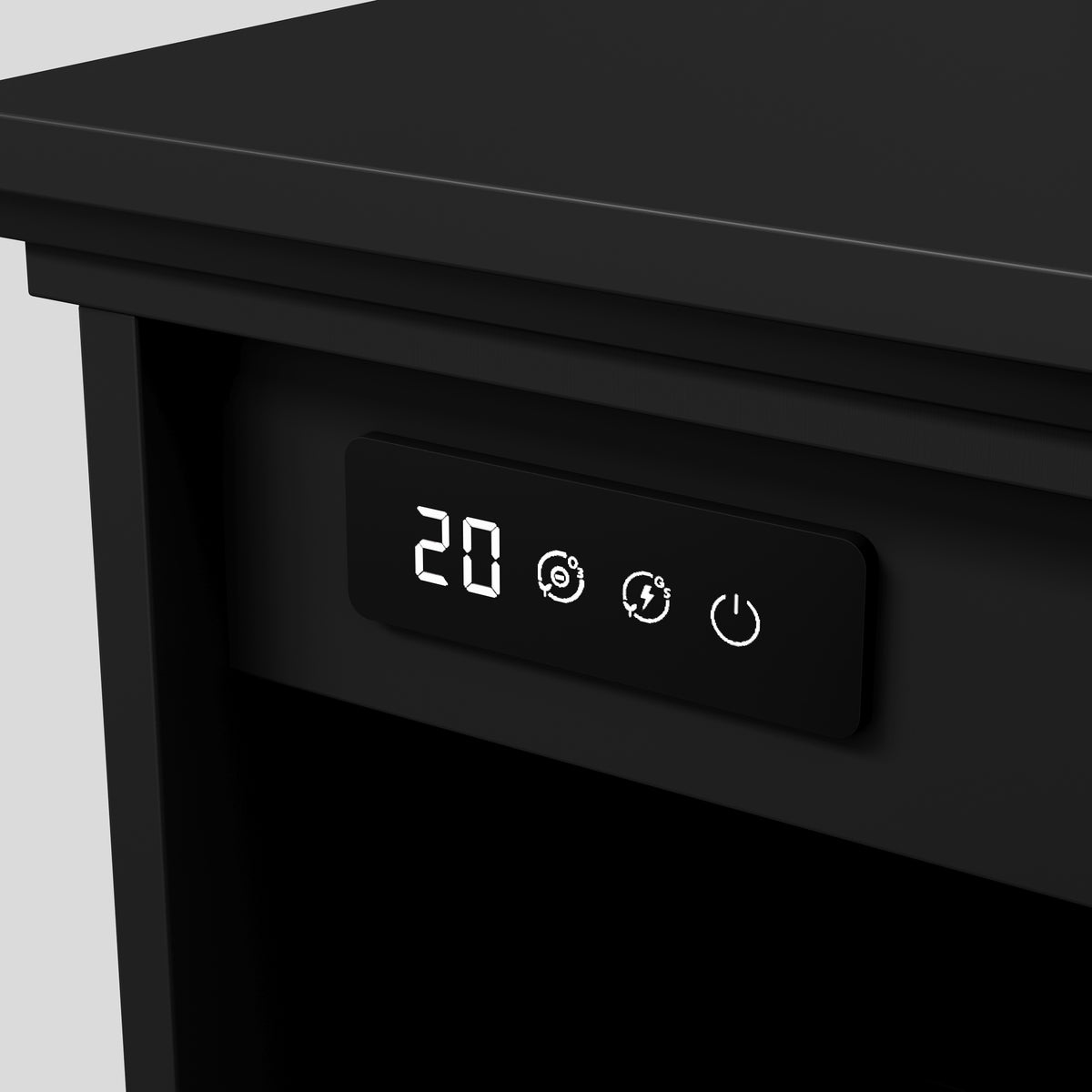 Modern Deodorizing Trash Can in Black  