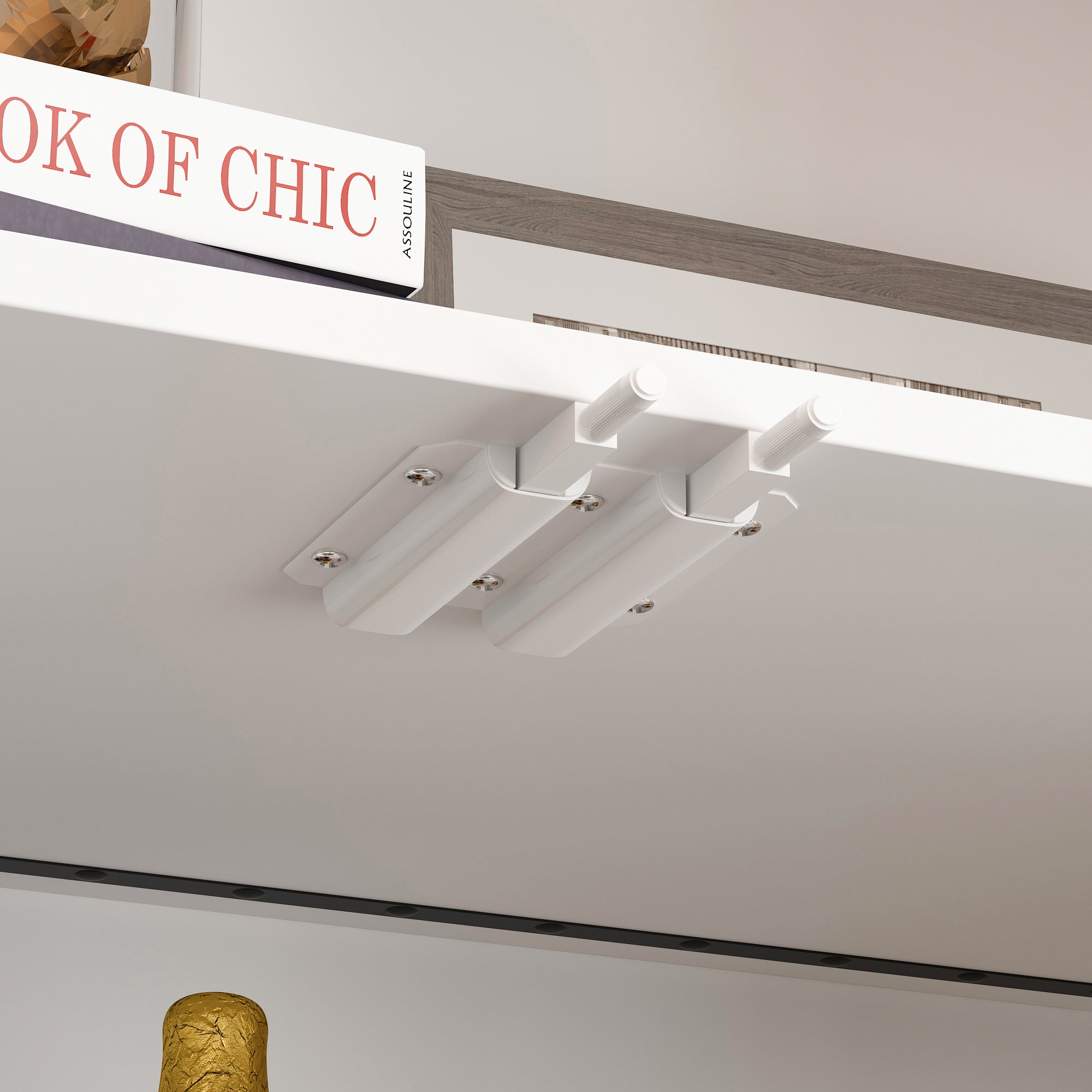 78.7'' H x 110 '' W Combination Bookcase Display Cabinet With Glass Doors & LED Lights