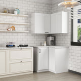40 inch Modern White Kitchen Pantry Cabinet with Upper & Lower Cabinets