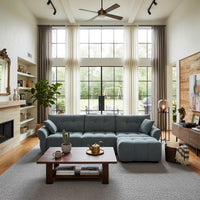 110.2" Modern Gray Sectional Sofa with Premium Fabric