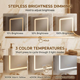 Multi-Function Lighted Bathroom Medicine Cabinet Mirror 