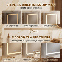 Multi-Function Lighted Bathroom Medicine Cabinet Mirror 
