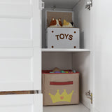 47.2 inch White Changing Table Dresser with 2 Cabinets, 4 Drawers & Removable Changing Top