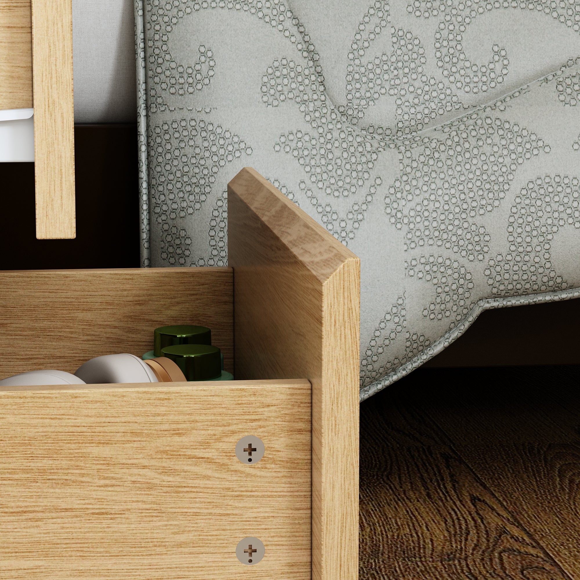 2-Drawer Chest Dresser Sideboard Night Table in Bedroom