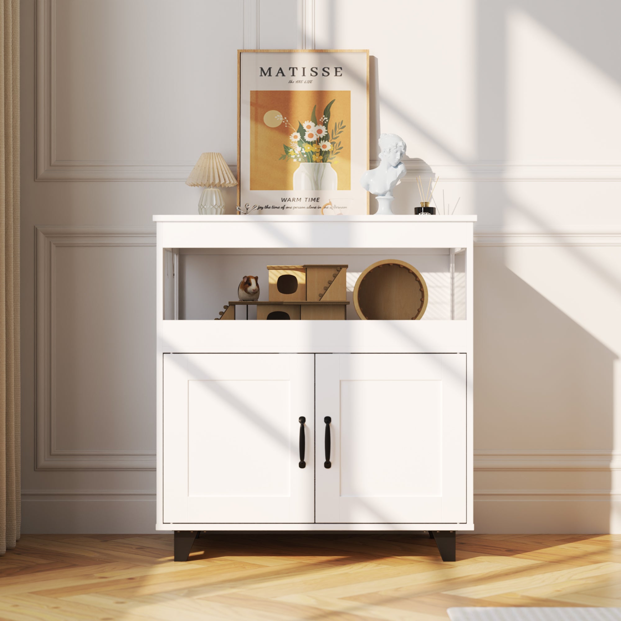 Spacious Hamster Cage With Removable Tray And Transparent View