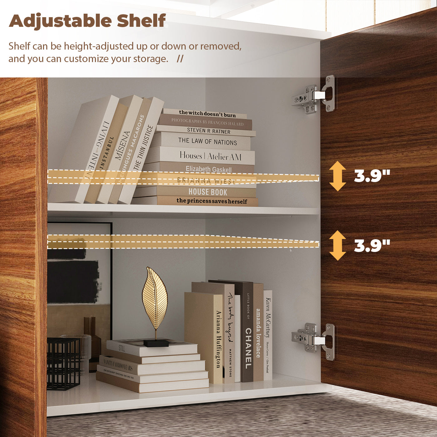 54.3" Mid-Century Modern L-Shaped Corner Computer Desk with Drawers and Wood Grain