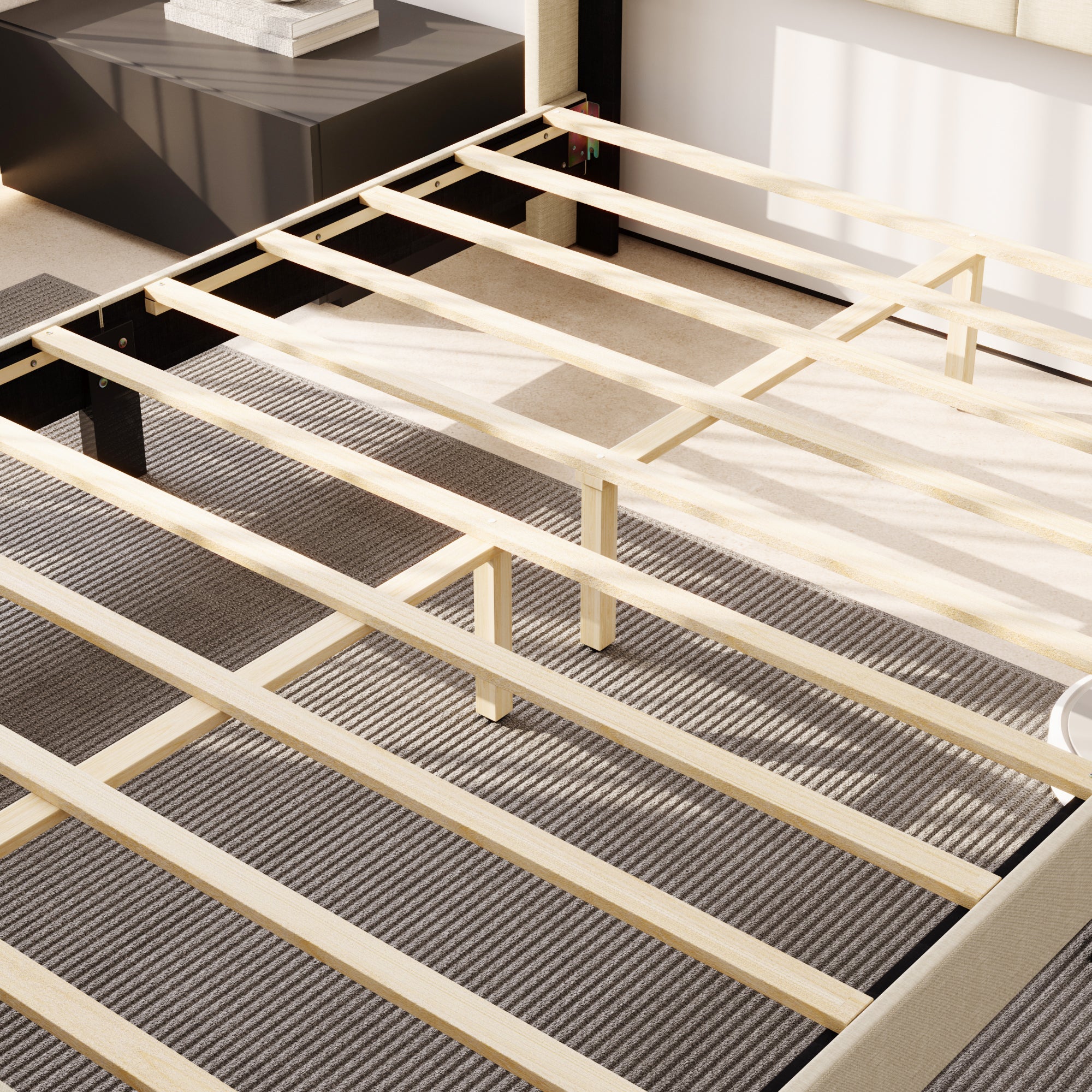 Low Profile Platform Bed With Modern Design