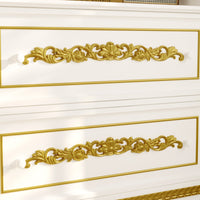 Decorative white furniture with gold intricate carvings