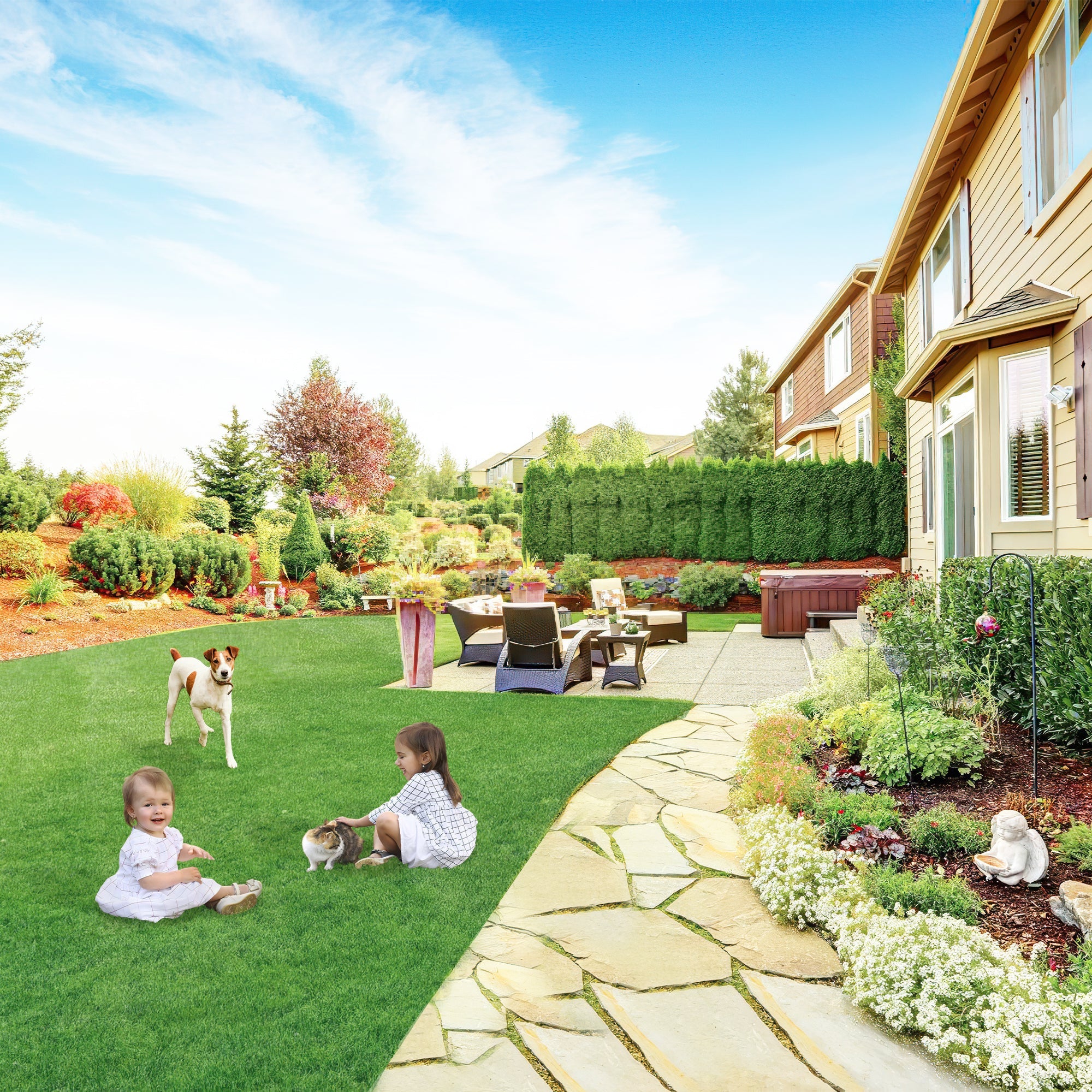 118.1" W Artificial Grass Turf Rugs and Rolls