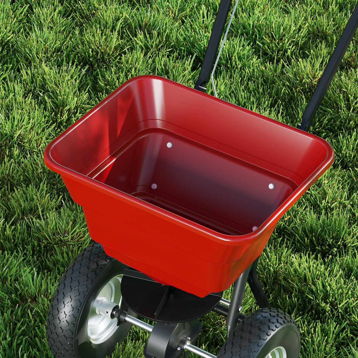 80 Lbs Adjustable Tow Behind Grass Seed & Fertilizer Spreader
