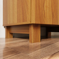 23.6" Playful Brown Monster-Themed Storage Cabinet with 4 Drawers