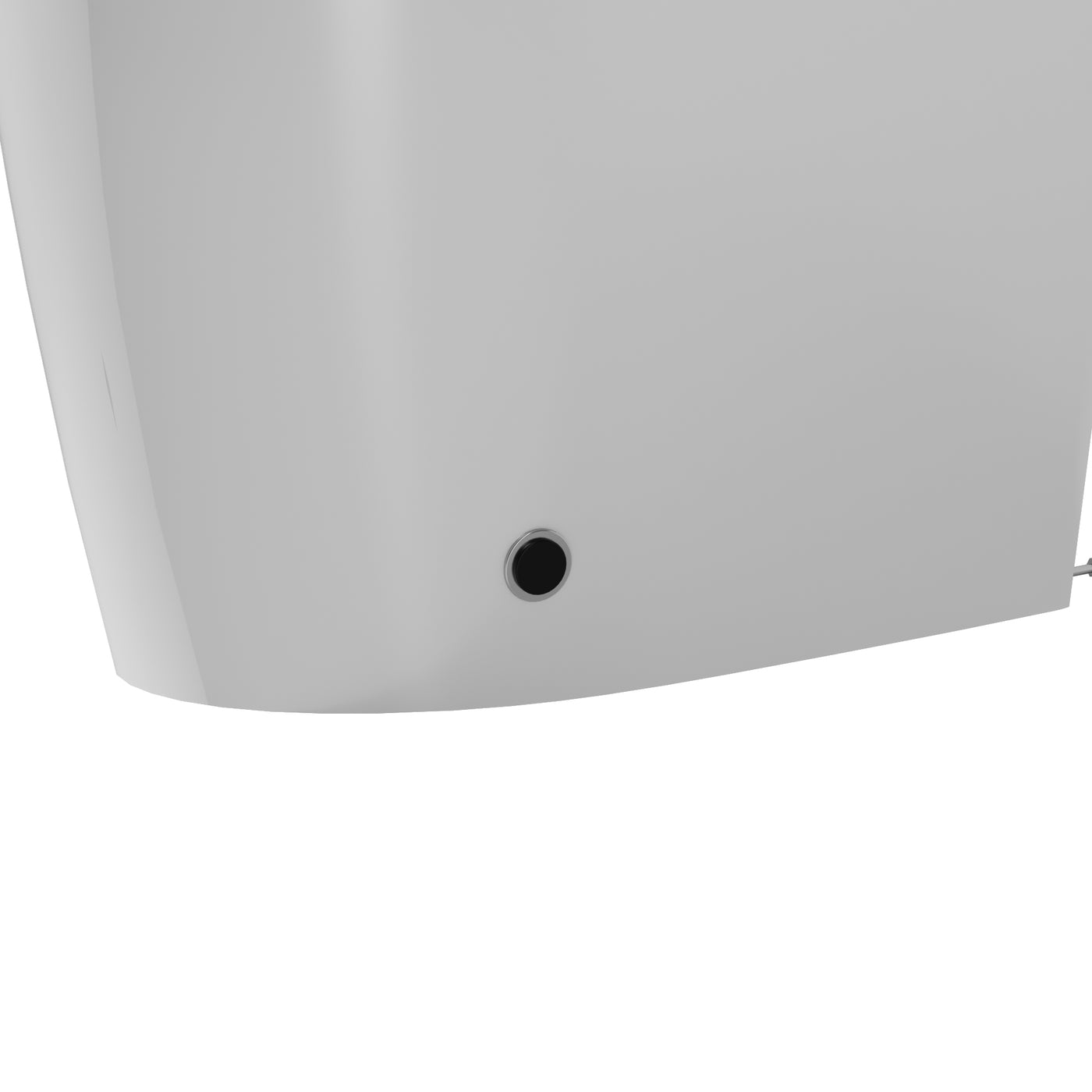 White smart toilet in a modern bathroom with side control knob and ambient light