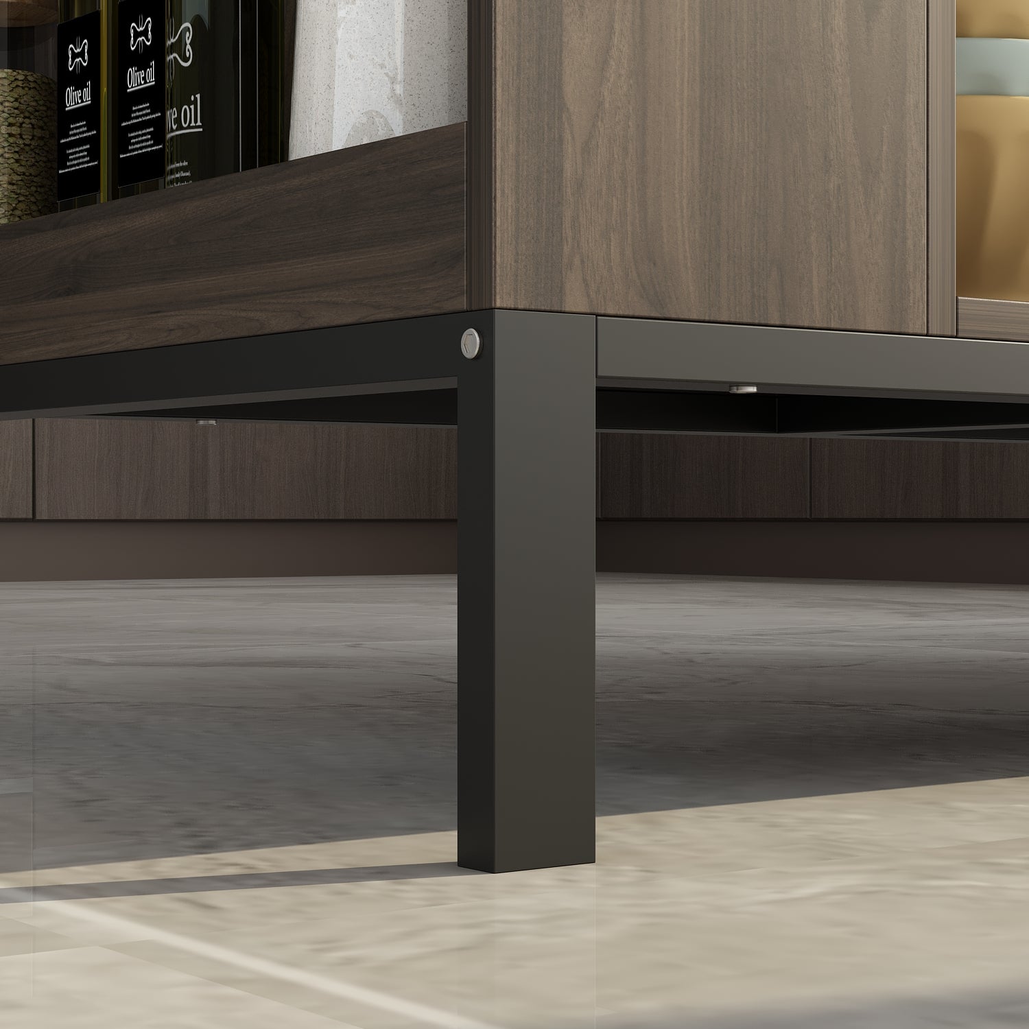 Kitchen Island with Solid + Manufactured Wood Top