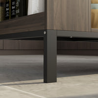 55.1" Modern Kitchen Island with 2 Drawers and Open Storage Shelves