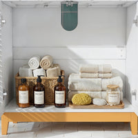 31.3" White Engineered Wood Bathroom Vanity with Louvered Doors, Solid Wood Legs & Cultured Stone Vessel Sink