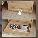 17.7 inch Smart Wood Nightstand with Hidden Gun Drawer & RFID Lock