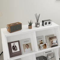 39.4" Modern White Display Bookcase with Open Shelves