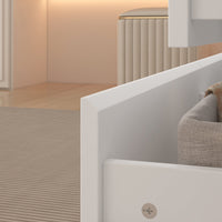 63" Modern Minimalist White Closet System With 9 Drawers And Central Mirror