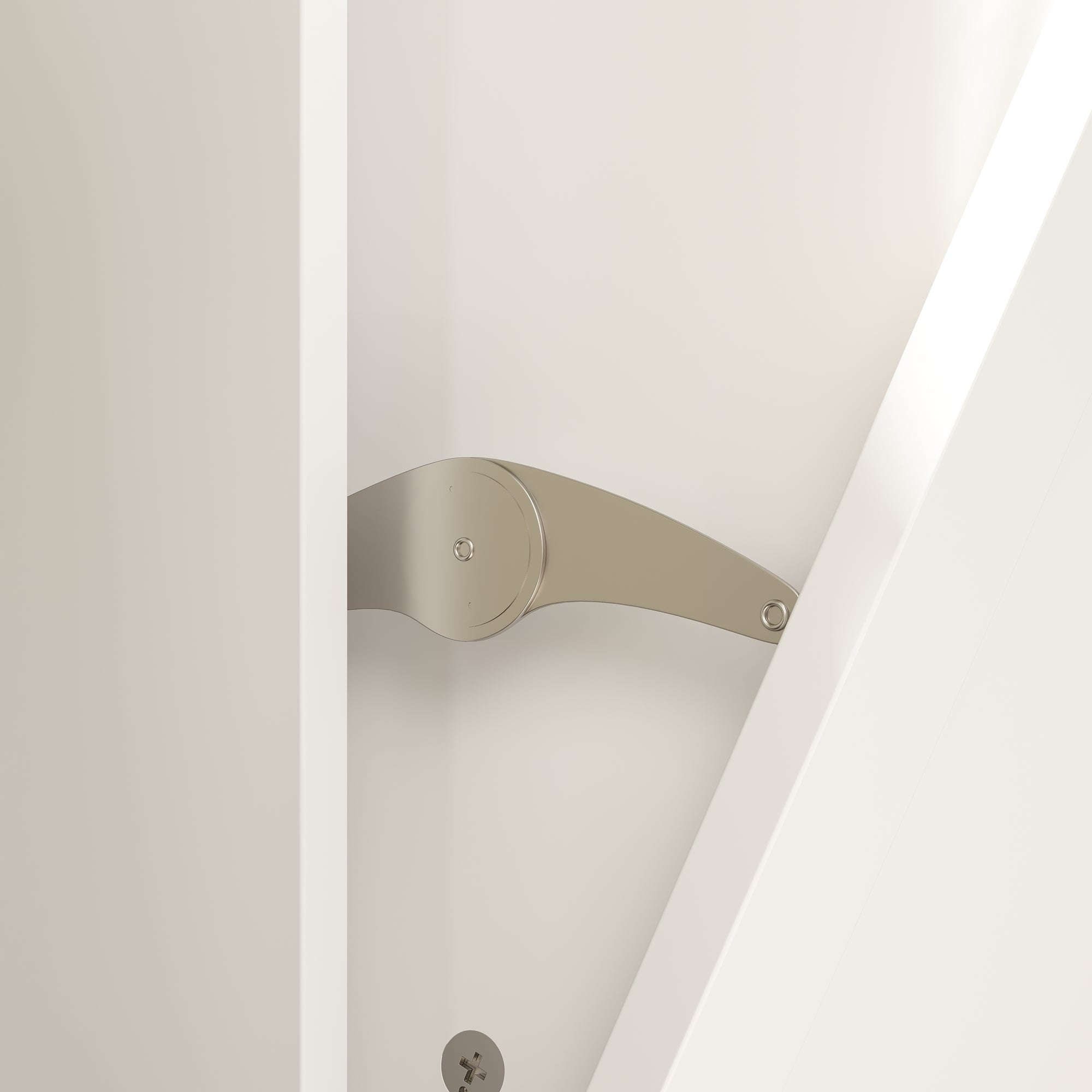 Elegent Bathroom Cabinet With White Finish