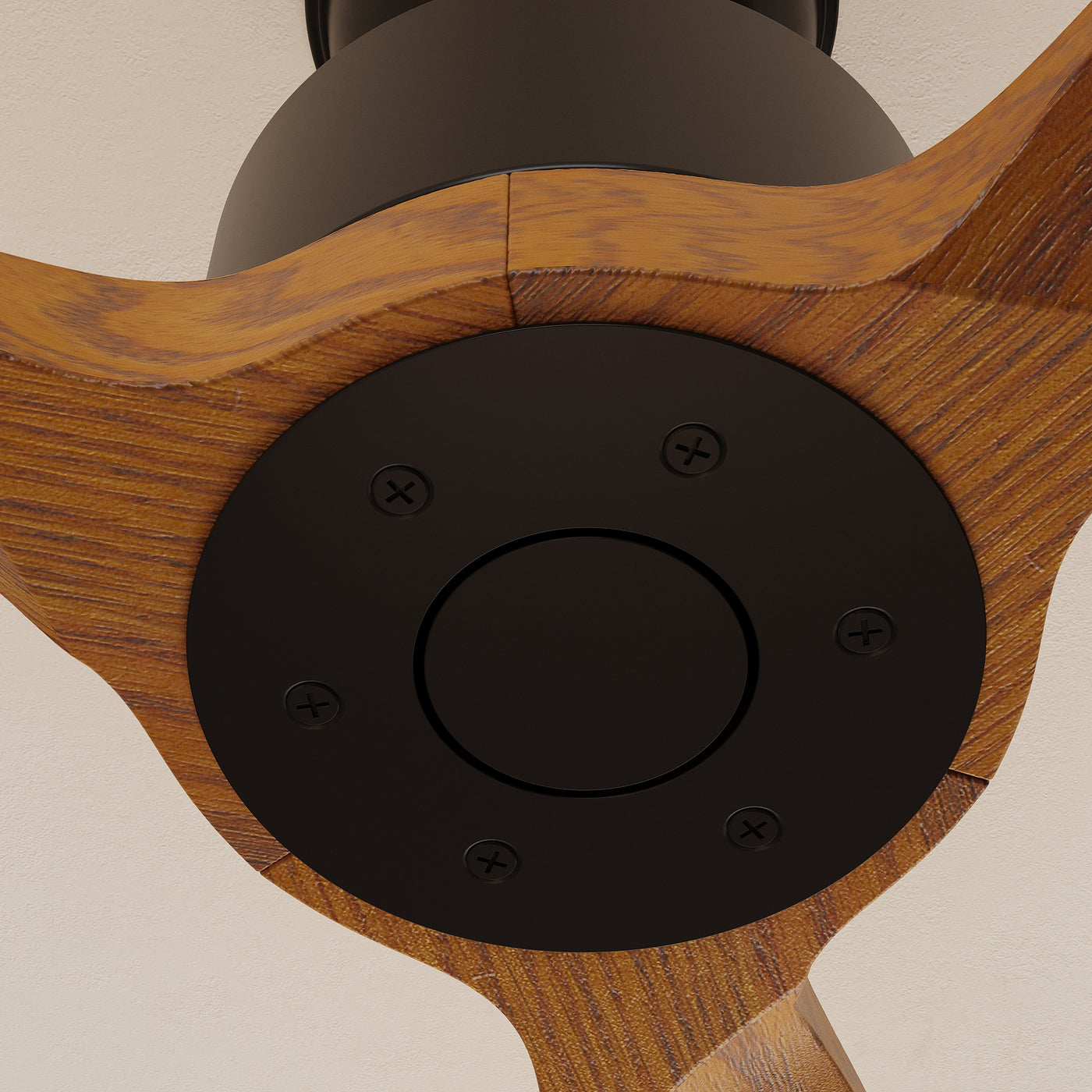 65" Modern Walnut Ceiling Fan with 3 Wood Blades